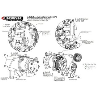 Vintage Air AC Bracket - Wide Mount for Corvette Balancer - 508/709 - 141826