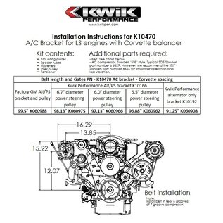 Vintage Air AC Bracket - Wide Mount for Corvette Balancer - 508/709 - 141826