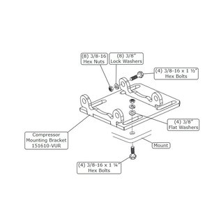 Vintage Air York to Sanden 508 A/C Compressor Conversion Bracket - 15815-VUB