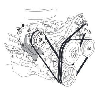 Vintage Air 1964-81 Pontiac 301- 455 (passenger side) A/C Bracket Kit - 141001-PPA