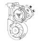 Vintage Air Ford 223 6-Cylinder Compressor  & Alternator Bracket W/ Crankshaft Pulley - 131138