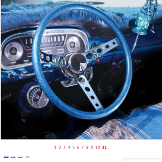 Mooneyes  15" Mooneyes California Metal Flake Finger Grip Steering