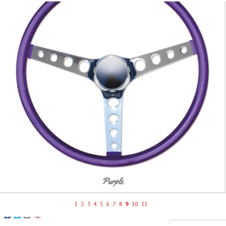 Mooneyes  15" Mooneyes California Metal Flake Finger Grip Steering