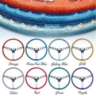 Mooneyes  15" Mooneyes California Metal Flake Finger Grip Steering