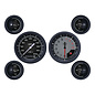 Classic Instruments 6 Gauge Set - 3 3/8" Speedo & Tach, 2 1/8" Short Sweep FOTV - Auto Cross Gray Series