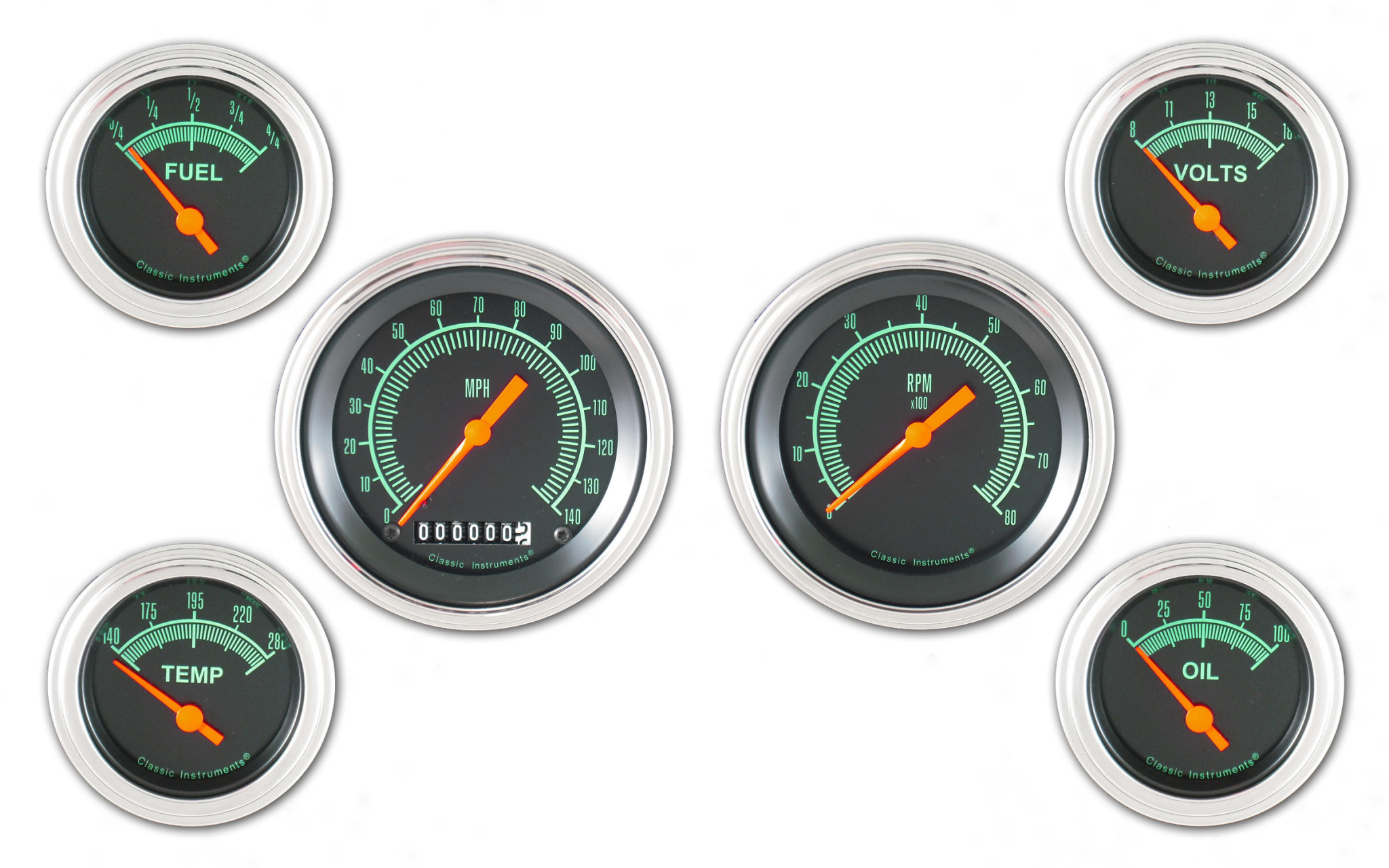 Classic Instruments G/Stock Tachometer 2-1/8 Full Sweep Classic Instruments G/Stock Tachometer 2-1/8 Full Sweep