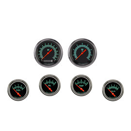 Classic Instruments 6 Gauge Set - 3 3/8" Speedo & Tach, 2 5/8" Short Sweep FOTV - G-Stock Series