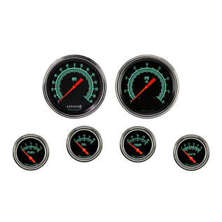 Classic Instruments 6 Gauge Set - 4 5/8” Speedo & Tach, 2 5/8” Short Sweep FOTV - G-Stock Series