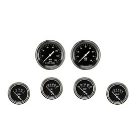 Classic Instruments 6 Gauge Set - 3 3/8" Speedo & Tach, 2 5/8" Short Sweep FOTV - Hot Rod Series