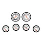 Classic Instruments 6 Gauge Set - 3 3/8" Speedo & Tach, 2 5/8" Short Sweep FOTV - Velocity White Series