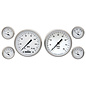 Classic Instruments 6 Gauge Set - 4 5/8” Speedo & Tach, 2 1/8" Short Sweep FOTV - White Hot Series