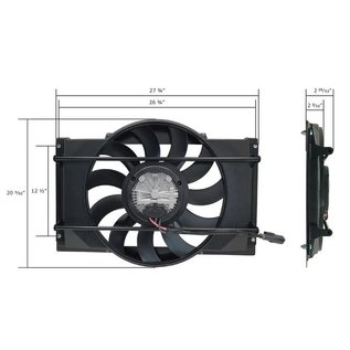 Vintage Air 850 Watt Monster 1964-67 Chevelle 19 Inch CustomFit Brushless Fan Kit - 280481