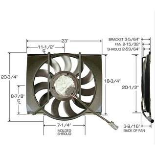 Vintage Air 1967-69 Camaro 850 Watt Monster 1967-69 Custom Fit Fan Kit - 371253