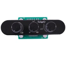 Vintage Air Upgrade 3-Knob Gen IV ProLine™ Oval Horizontal Wide Control Panel with Black Anodized Face and Knobs - 491252