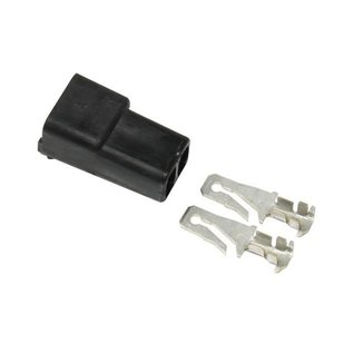 American Autowire Connector Housing -  Male 56 series Connector W/ Male Terminals - 500199