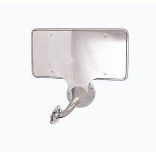 Johnson’s Hot Rod Shop 1932 Ford Taillight Bucket License Plate Mount Plate - Polished Finish - 204-002