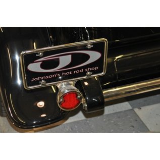 Johnson’s Hot Rod Shop 1932 Ford Taillight Kit Short Stand w/license plate mount/frame - Polished - 204-010