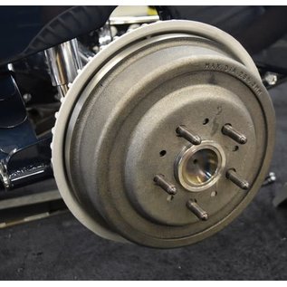 Johnson’s Hot Rod Shop Kinmont Safety Stop Rear Drum Brakes 5x4.5 BC - Polished Finish - 307-010