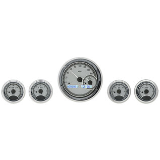 Dakota Digital 5 Gauge Set - 5 1/2” Speedo, 3” FOTV - Round Universal VHX Instruments