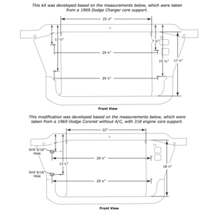 Vintage Air 1966-70 Mopar B-Body GenIV/ Gen5 SureFit™ Condenser Kit W/ Drier - 051066