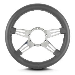 Lecarra Lecarra Mark 9 Double Slot 14" Polished Thick Grip Steering Wheels