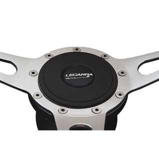 Lecarra Horn Button, Plastic, Double Contact, Lecarra Logo, Black for MK4/9 Wheels - 3102