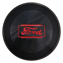 Lecarra Horn Button, Plastic, Single Contact, Red Ford Logo, Black for MK 40 Wheels - 3142