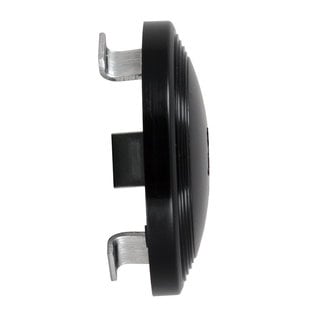 Lecarra Horn Button, Billet Aluminum, Single Contact, Domed V-8 Logo, Gloss Black for MK 40 Wheels - 3243