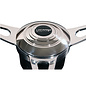 Lecarra Horn Button, Billet Aluminum, Single Contact, Domed Lecarra Logo, Polished for MK 4/9 Wheels - 3457