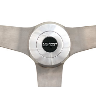 Lecarra Horn Button, Billet Aluminum, Single Contact, Lecarra Logo, Polished for Vette, 2-Spoke & 3-Spoke Hot Rod Wheels - 3631