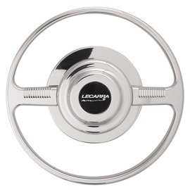 Lecarra Horn Ring, Billet Aluminum, Single Contact, Lecarra Logo, Polished for MK 10 Wheels - 3710