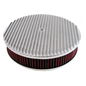 RPC Air Cleaner - Round - Full Finned - Washable Filter - 14'' x 3'' - Polished - S6707