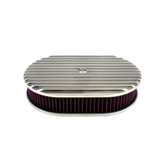 RPC Air Cleaner - Oval - Full Finned - 12'' x 2'' - Washable - Pol Alum - S6314