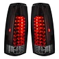 United Pacific 88-98 Chevy & GMC Truck LED Tail Light (Pair) - Smoke Red & Clear Lens - 110546