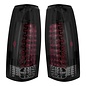 United Pacific 88-98 Chevy & GMC Truck LED Tail Light (Pair) - Smoke Red & Clear Lens - 110546