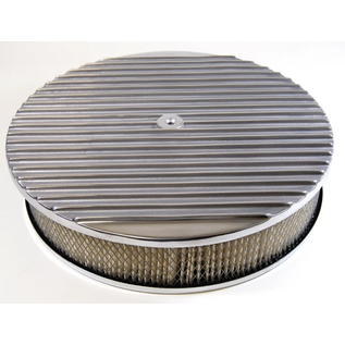 RPC Air Cleaner - Round - Full Finned - Paper Element - 14'' x 3'' - Polished - S6708