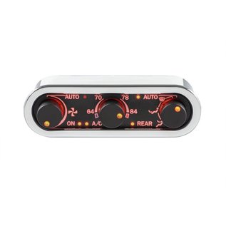 Dakota Digital DCC Digital Climate Control - DCC-3000 - VHX - Vintage Air Gen IV and Gen5 3-Knob, Horizontal, Chrome