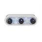 Dakota Digital DCC Digital Climate Control - DCC-3000 - VHX - Vintage Air Gen IV and Gen5 3-Knob, Horizontal, Satin