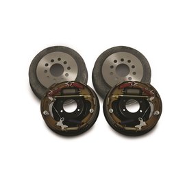 Roadster Supply Company 9" Ford Rear Drum Brake Kit Dual Drilled New Late Style Big Bearing Torino Style - RSC-65475