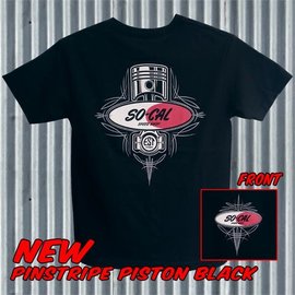 So-Cal Speed Shop SC 07 - SO-CAL Piston Pinstripe T-shirt - Black