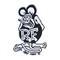 Mooneyes Black & White - Rat Fink Embroidered Patch