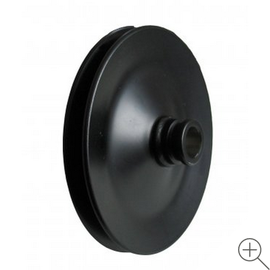 Borgeson Power Steering Pump Pulley; 5-1/2in. Diameter; Painted Black; 1-Row; Press-on - 801105