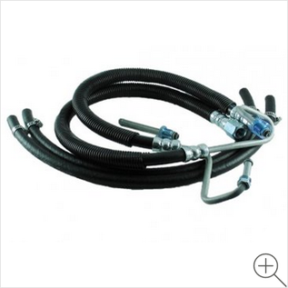 Borgeson Dodge Power Steering Hose Kit; OEM Style Rubber; 97-02 Diesel w/ Hydro-Boost - 925117