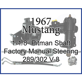 Borgeson Mustang Power Steering Kit, 1967, 289/302, 1-1/8" Pitman Shaft Manual Steering - 1967MS1125V8
