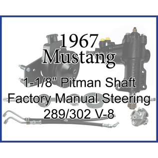 Borgeson Mustang Power Steering Kit, 1967, 289/302, 1-1/8" Pitman Shaft Manual Steering - 1967MS1125V8
