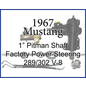 Borgeson Mustang Power Steering Kit, 1967, 289/302, 1" Pitman Shaft Power Steering - 1967PS1V8