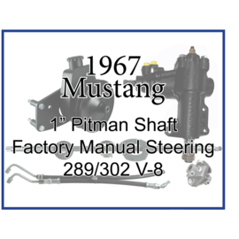 Borgeson Mustang Power Steering Kit, 1967, 289/302, 1" Pitman Shaft Manual Steering - 1967MS1V8
