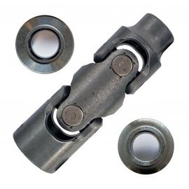Borgeson Double Steering Universal Joint - Steel - 1" Smooth Bore X 3/4" Smooth Bore - 026864
