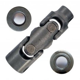Borgeson Double Steering Universal Joint - Steel - 7/8" Smooth Bore X 3/4" Smooth Bore - 026664