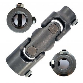 Borgeson Double Steering Universal Joint - Steel - 1"DD X 17mm DD - 025246